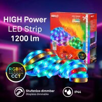 LED Stripe Briloner 24 Watt LED 500 cm RGBIC CCT Fernbedienung dimmbar LED Band