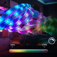 LED Stripe Briloner 24 Watt LED 500 cm RGBIC CCT Fernbedienung dimmbar LED Band