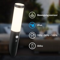 Akku-Leuchte Briloner Außenwandlampe 6,5 Watt LED...