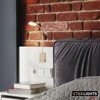Akku-Leuchte Briloner 2 Watt LED Wandlampe Beide Leseleuchte dimmbar Montage ohne Bohren