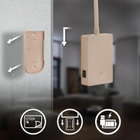 Akku-Leuchte Briloner 2 Watt LED Wandlampe Beide Leseleuchte dimmbar Montage ohne Bohren
