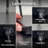 Akku-Leuchte Briloner 2 Watt LED Wandlampe Beide Leseleuchte dimmbar Montage ohne Bohren