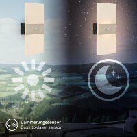 Akku-Leuchte Briloner 2,5 Watt LED Wandleuchte Bewegungsmelder Nickelmatt Wandlampe Montage ohne Bohren