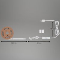 LED-Stripe, Weiß, 500 cm, 6 Watt, 3000 Kelvin – Briloner