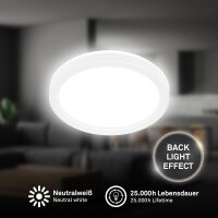 Deckenleuchte Briloner 12 Watt LED Deckenlampe Weiß...