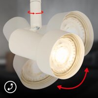 Strahler Briloner 2er Spot GU10 Fassung Deckenleuchte Altweiß 27,5 cm Deckenlampe