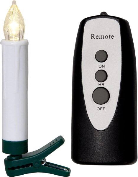 Weihnachtsbaumkerzen 10er Set mit Fernbedienung Christbaumbeleuchtung Batterie-Betrieb für Außenbereich IP44 Fernbedienung mit Timer