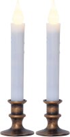 LED Kerzen Eglo Mette 2er Set Weiß Bronze 23 cm...