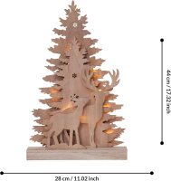 Weihnachtsbeleuchtung Eglo Fauna LED Weihnachtsdeko Batterie-Betrieb Holz Kunststoff Winterkulisse Deko