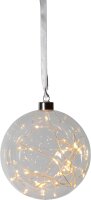 Weihnachtskugel Eglo beleuchtet LED 15 cm klar Batterie-Betrieb Timer Deko