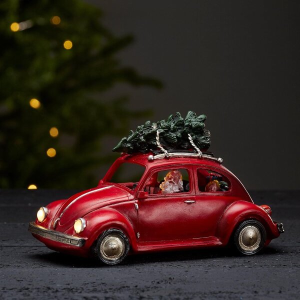 Weihnachtsbeleuchtung Eglo LED Beleuchtetes Auto Rot Merryville Batterie-Betrieb Timer