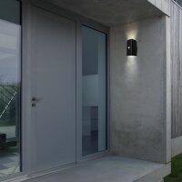 Akku-Leuchte Briloner Wandleuchte 6 Watt LED IP44 Schwarz Sensor Wandlampe