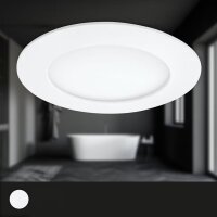 LED Einbaulampe, Weiß, Bohrloch 10,8 cm, 7 Watt, 800lm, Neutralweiß, IP44, Ø 12 cm – Briloner