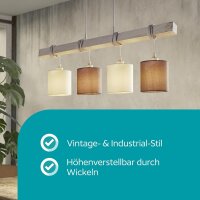 Pendelleuchte Eglo Townshend Hängelampe Textilschirm...