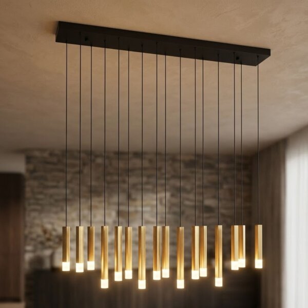 Deckenleuchte Eglo Estanterios 16 x 3 Watt LED Gold Deckenlampe
