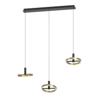 Pendelleuchte Brest, Schwarz – Gold, 26W, 10,5 x 25 x 150 cm – Eglo