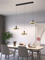 Pendelleuchte Eglo Brest 26 Watt LED Schwarz - Gold...