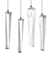 Pendelleuchte Eglo Sardenara 8 x 4,2 Watt LED Pendelleuchte Schwarz Glas mit Lufteinschlüssen dimmbar