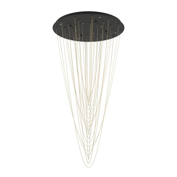 Pendelleuchte Eglo Trepuco 8 x 4,2 Watt LED Schwarz Messing 78 cm Pendellampe dimmbar