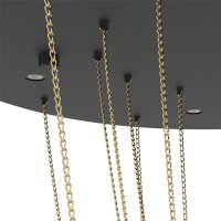 Pendelleuchte Eglo Trepuco 8 x 4,2 Watt LED Schwarz Messing 78 cm Pendellampe dimmbar
