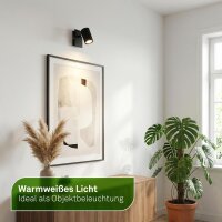 Strahler Briloner 2,5 Watt Spot Schwarz Ultraenergieeffizient Wandleuchte Wandlampe