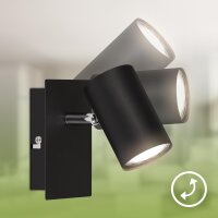 Strahler Briloner 2,5 Watt Spot Schwarz Ultraenergieeffizient Wandleuchte Wandlampe