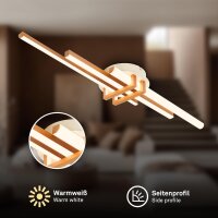 LED Deckenleuchte Frame, Coffee, 21 Watt, 78,5 x 16 x 7,5 cm – Briloner