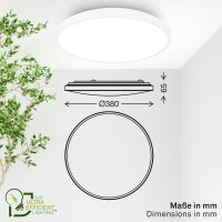 Deckenleuchte Briloner 17,1 Watt LED 38 cm Deckenlampe Ultraenergieeffizient