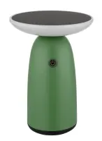 Globo Solar Solar Tischleuchte grün matt Touchdimmer USB-C