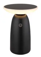 Globo AURINA Solar-Tischleuchte Aluminium schwarz matt LED dimmbar Touch IP54 innen/außen