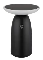 Globo AURINA Solar-Tischleuchte Aluminium schwarz matt LED dimmbar Touch IP54 innen/außen