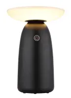 Globo AURINA Solar-Tischleuchte Aluminium schwarz matt LED dimmbar Touch IP54 innen/außen