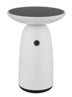 Globo AURINA Solar-Tischleuchte Aluminium weiß LED dimmbar Touch IP54 innen/außen