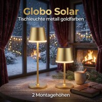 Globo Solarleuchte Metall Goldfarben 36637GM - LED...