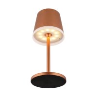 Globo VANNIESO Solar-Tischleuchte Metall 10x LED Warmweiß Champagnerfarben