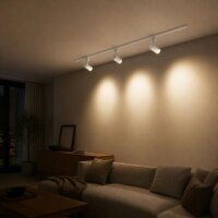 Schienenleuchte Zilo EasyLink Weiß, 3 Spots GU10 schwenkbar, 1 m Schiene – Philips