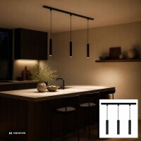 Pendelleuchte Paxie Starter Set Schwarz, 3 x GU10 höhenverstellbar, 1 m EasyLink Schiene – Philips