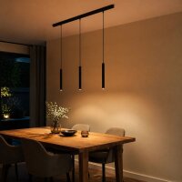 Pendelleuchte Paxie Starter Set Schwarz, 3 x GU10 höhenverstellbar, 1 m EasyLink Schiene – Philips