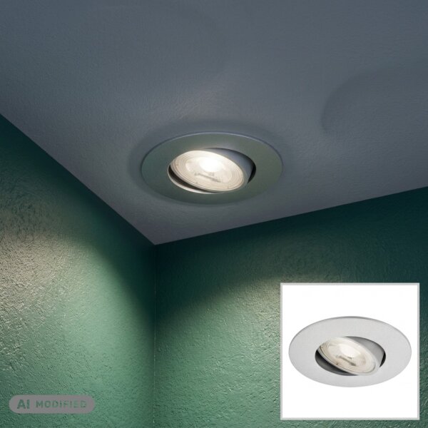 Einbauleuchte Briloner 4,9 Watt LED Chrom-matt Spot 3000K 480 Lumen