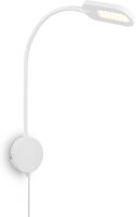 LED Wandleuchte Bettleuchte, Weiß, 6 Watt, 650lm, 3000K, Touchdimmer – Briloner