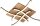Briloner Vinka LED-Deckenleuchte Wellenform Schwarz-Holz 47,5cm 56W 3000K