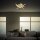 Briloner Vinka LED-Deckenleuchte Wellenform Schwarz-Holz 47,5cm 56W 3000K