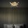 Briloner Vinka LED-Deckenleuchte Wellenform Schwarz-Holz 47,5cm 56W 3000K