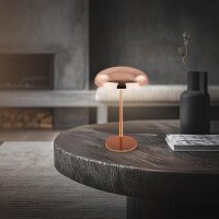 Akku-Leuchte Briloner Kupferfarbig Tischleuchte 2,8 Watt LED Tischlampe Touchdimmer IP44
