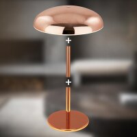 Akku-Leuchte Briloner Kupferfarbig Tischleuchte 2,8 Watt LED Tischlampe Touchdimmer IP44