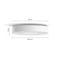 Deckenleuchte Philips HUE Xamento M 33,5 Watt LED Smrt Weiß Deckenlampe RGBW 38 cm