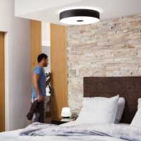 Deckenleuchte Philips HUE Fair 25 Watt LED Smart mit Dimmschalter Deckenlampe schwarz 44 cm