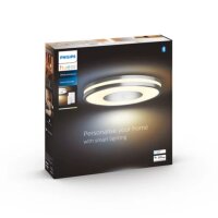 Deckenleuchte Philips HUE Being 22,5 Watt LED Smart Deckenlampe mit Dimmschalter Aluminium 35 cm