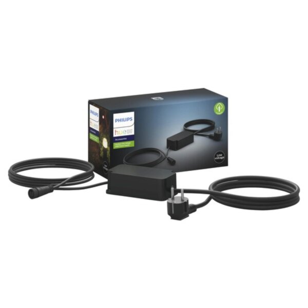 B-Kartonage! Philips Hue Netzteil Outdoor 40 Watt Schwarz 1,5 m Kabellänge IP67