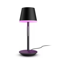 Akku-Leuchte Philips HUE Go 6 Watt LED RGBW Schwarz Ladestation Tischleuchte IP54 Smart